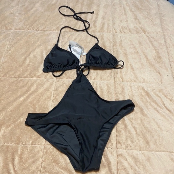 Bikinishe one Piece black bikini style Swim Suit - Picture 2 of 11